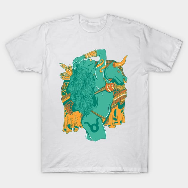 Mountain Green Taurus Beauty T-Shirt by kenallouis